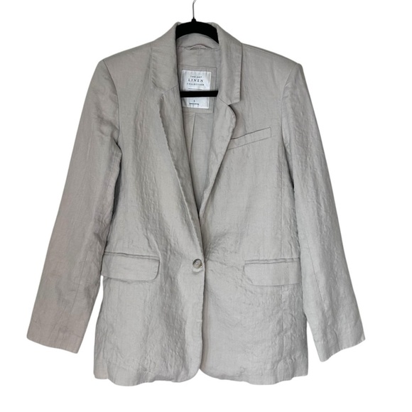 Abercrombie & Fitch Linen Collection Women's Tan Blazer- Size Small - Picture 2 of 10